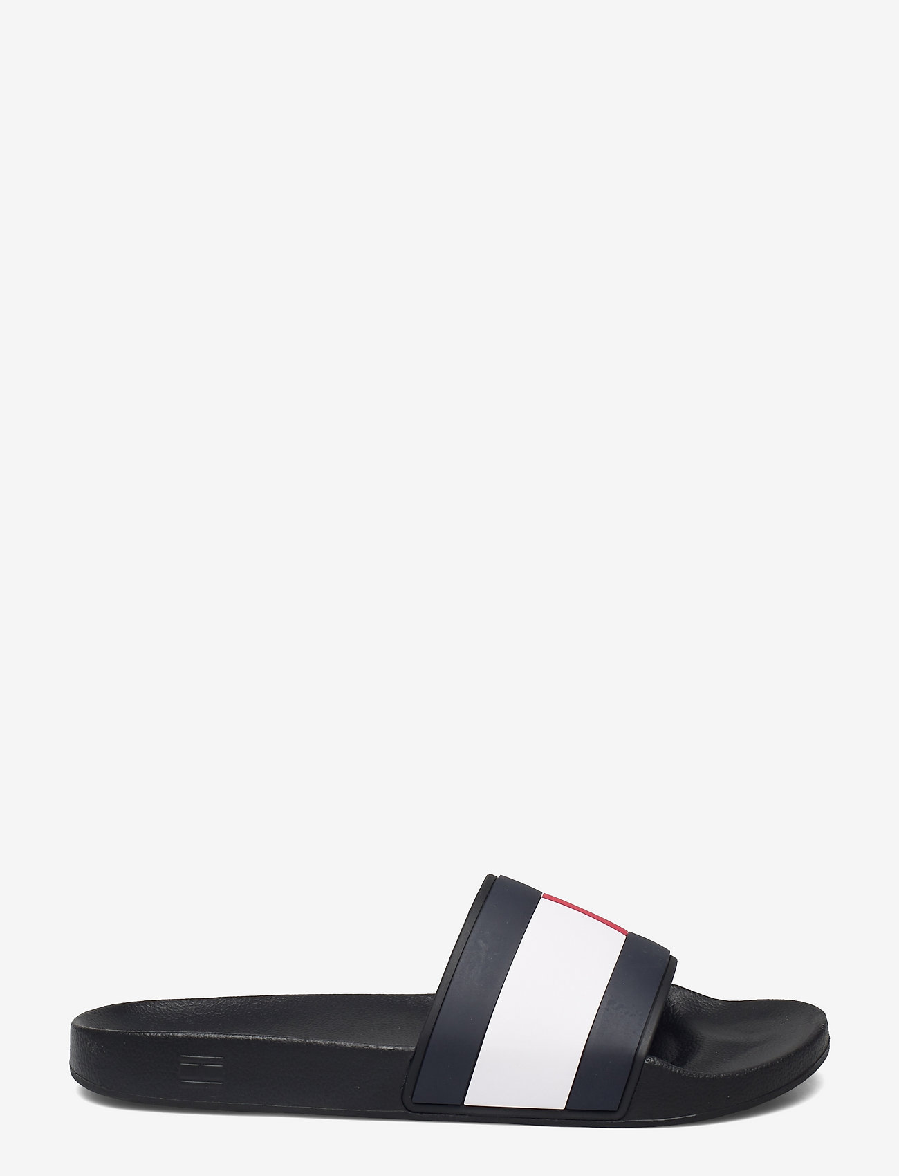 Tommy Hilfiger - RUBBER TH FLAG POOL SLIDE - shoppa efter tillfälle - black - 1