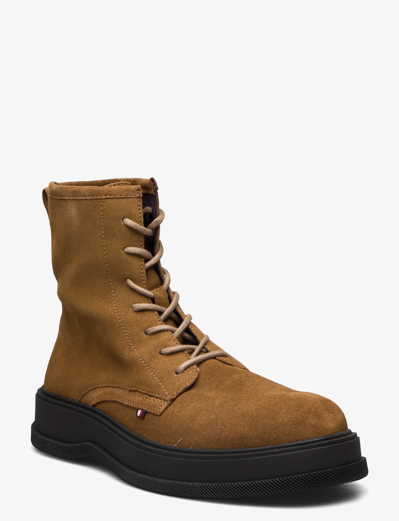 Tommy Hilfiger - TH EVERYDAY CORE SUEDE BOOT - med snøring - desert khaki - 0