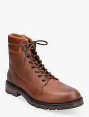 WARM PADDED HILFIGER LTH BOOT - WINTER COGNAC