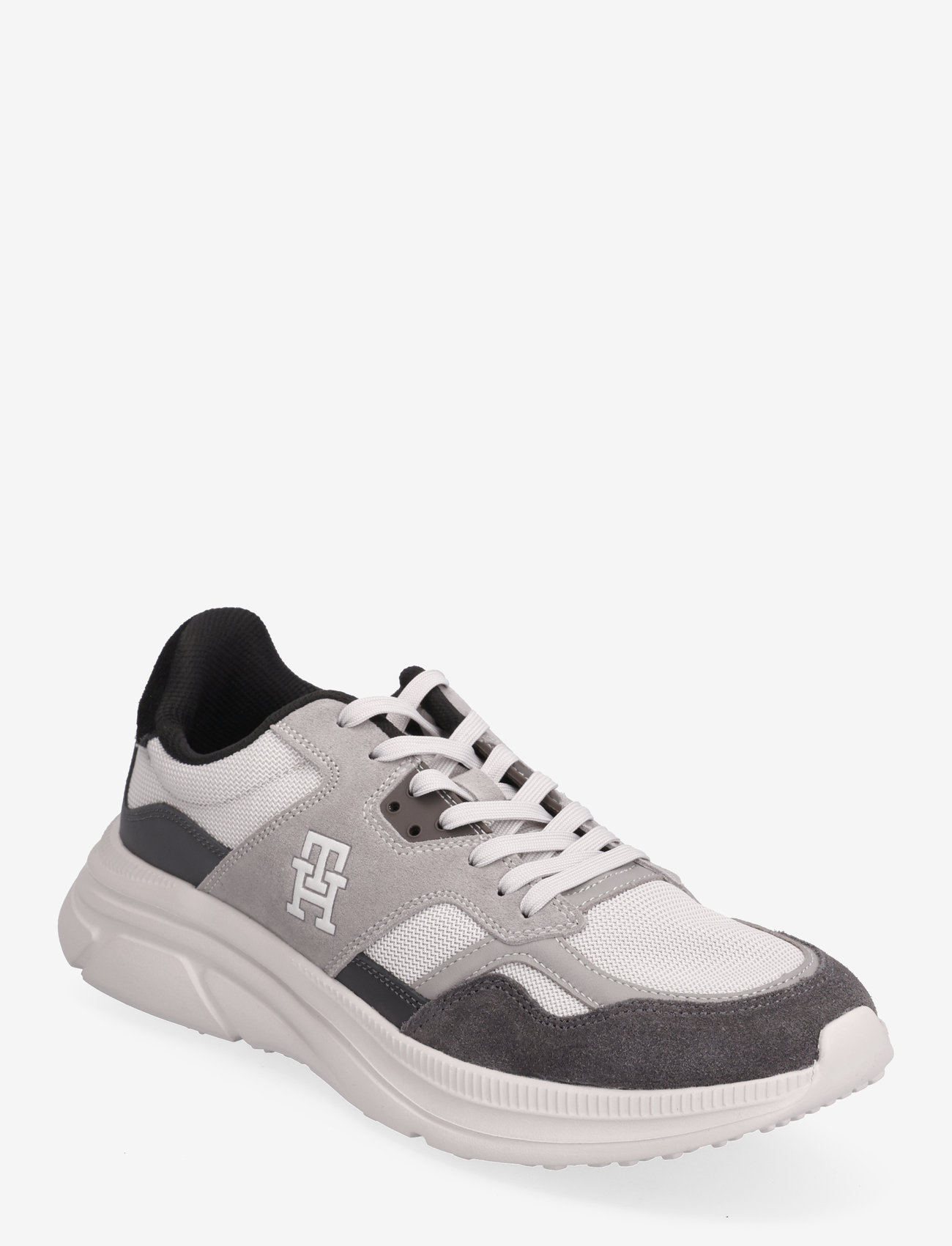 Tommy Hilfiger - MODERN RUNNER LTH MIX - lave sneakers - antique silver - 0