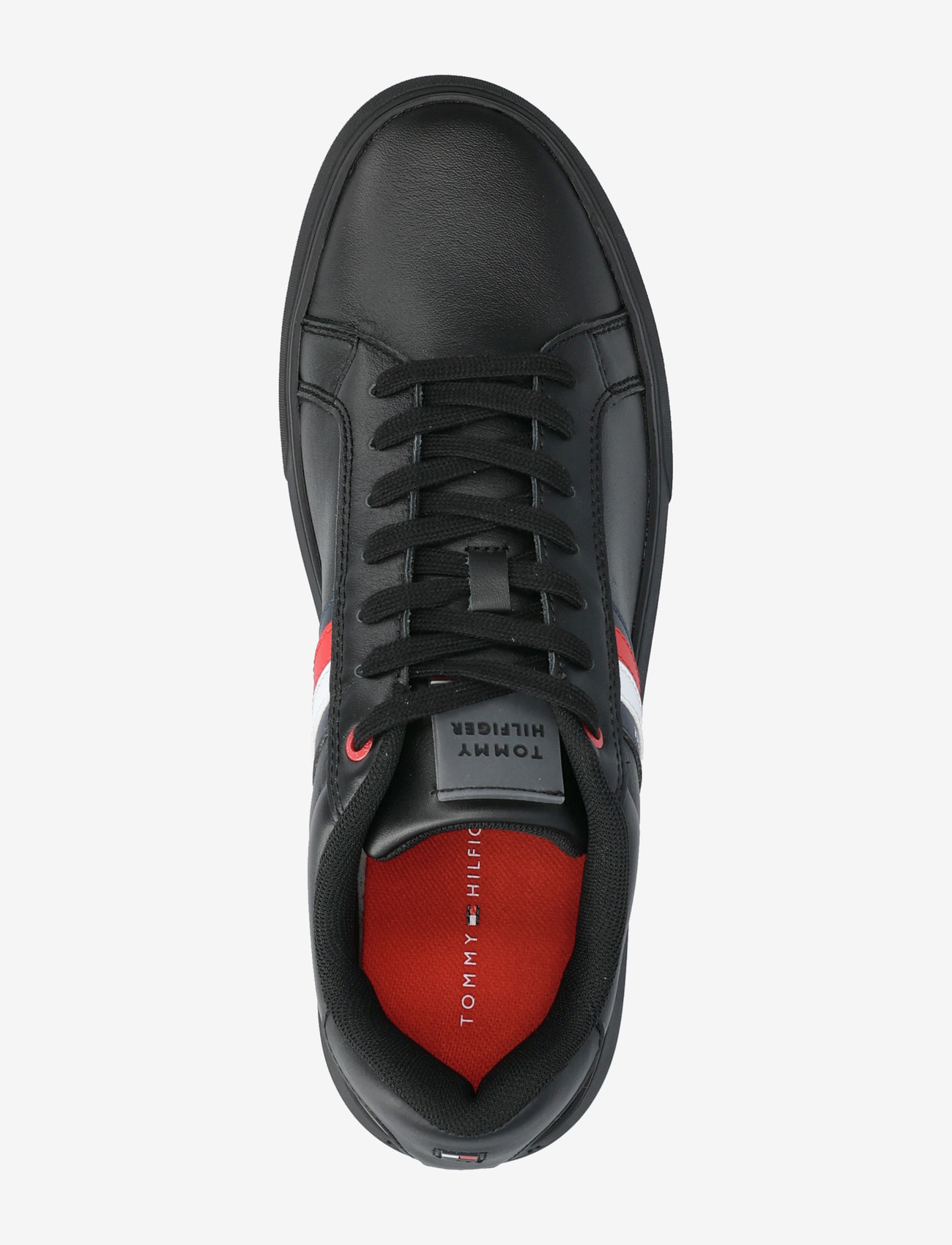 Tommy Hilfiger - ESSENTIAL LEATHER CUPSOLE - lave sneakers - triple black - 3
