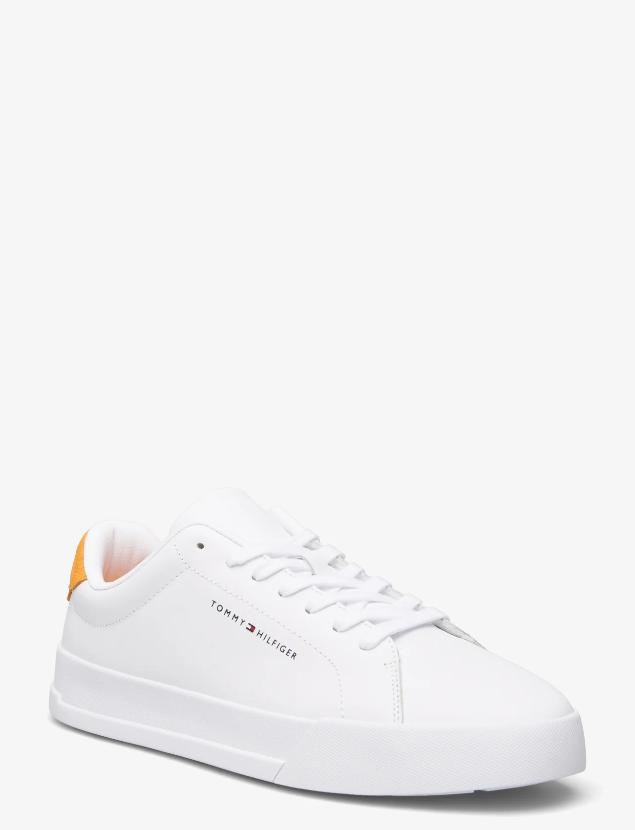Tommy Hilfiger - TH COURT LEATHER - laag sneakers - white/rich ochre - 0