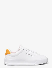 Tommy Hilfiger - TH COURT LEATHER - låga sneakers - white/rich ochre - 1
