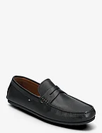 CASUAL HILFIGER LEATHER DRIVER - BLACK