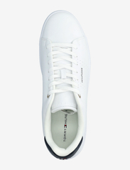 Tommy Hilfiger - COURT CUP LTH PERF DETAIL - formalaus stiliaus kasdieniai batai - white - 3