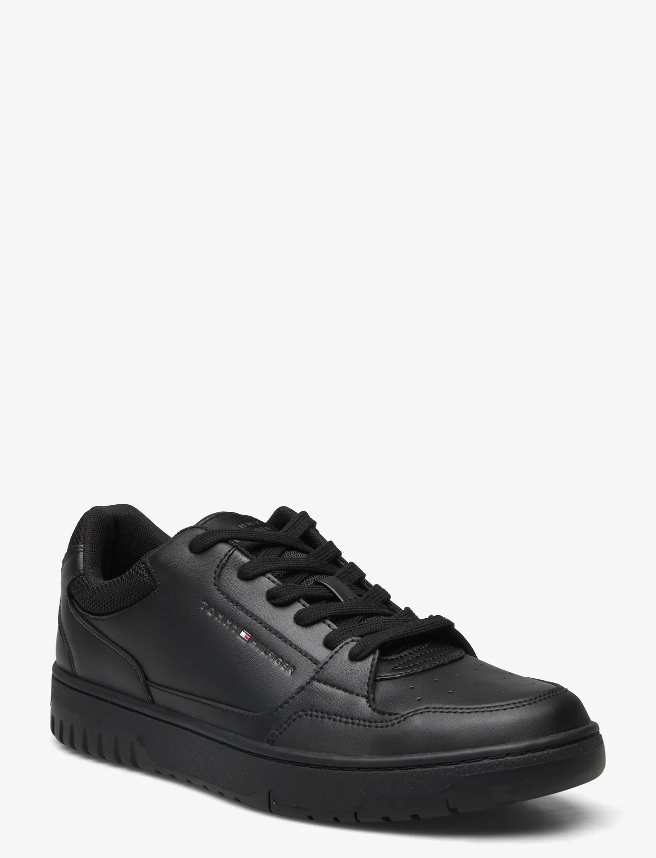 Tommy Hilfiger - TH BASKET CORE LEATHER ESS - lave sneakers - black - 0