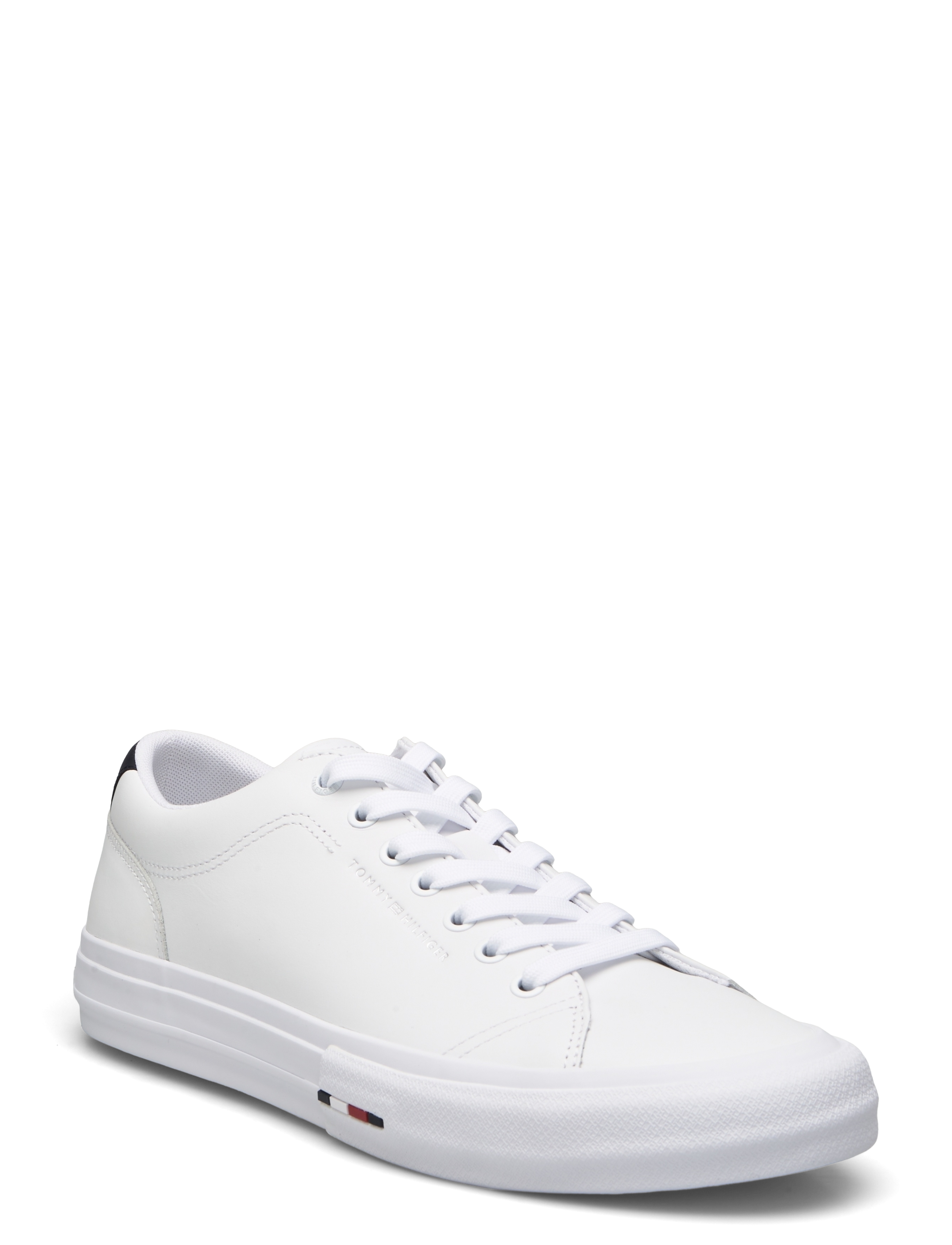Tommy Hilfiger TH HI VULC STREET LTH PATCH - Sneakers - WHITE/DESERT SKY / white