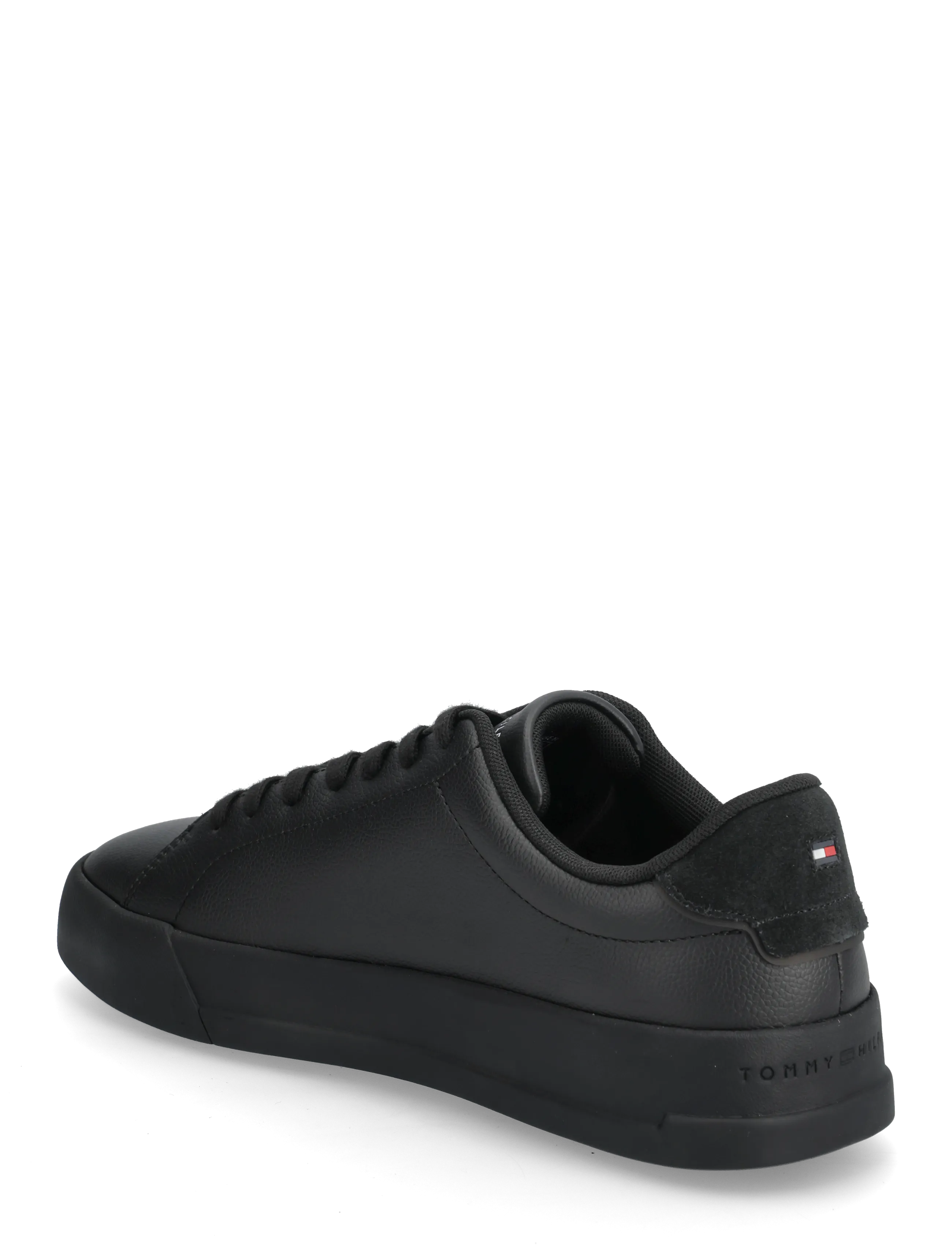 Tommy Hilfiger - TH COURT LTH DETAIL ESS - lave sneakers - black black - 2