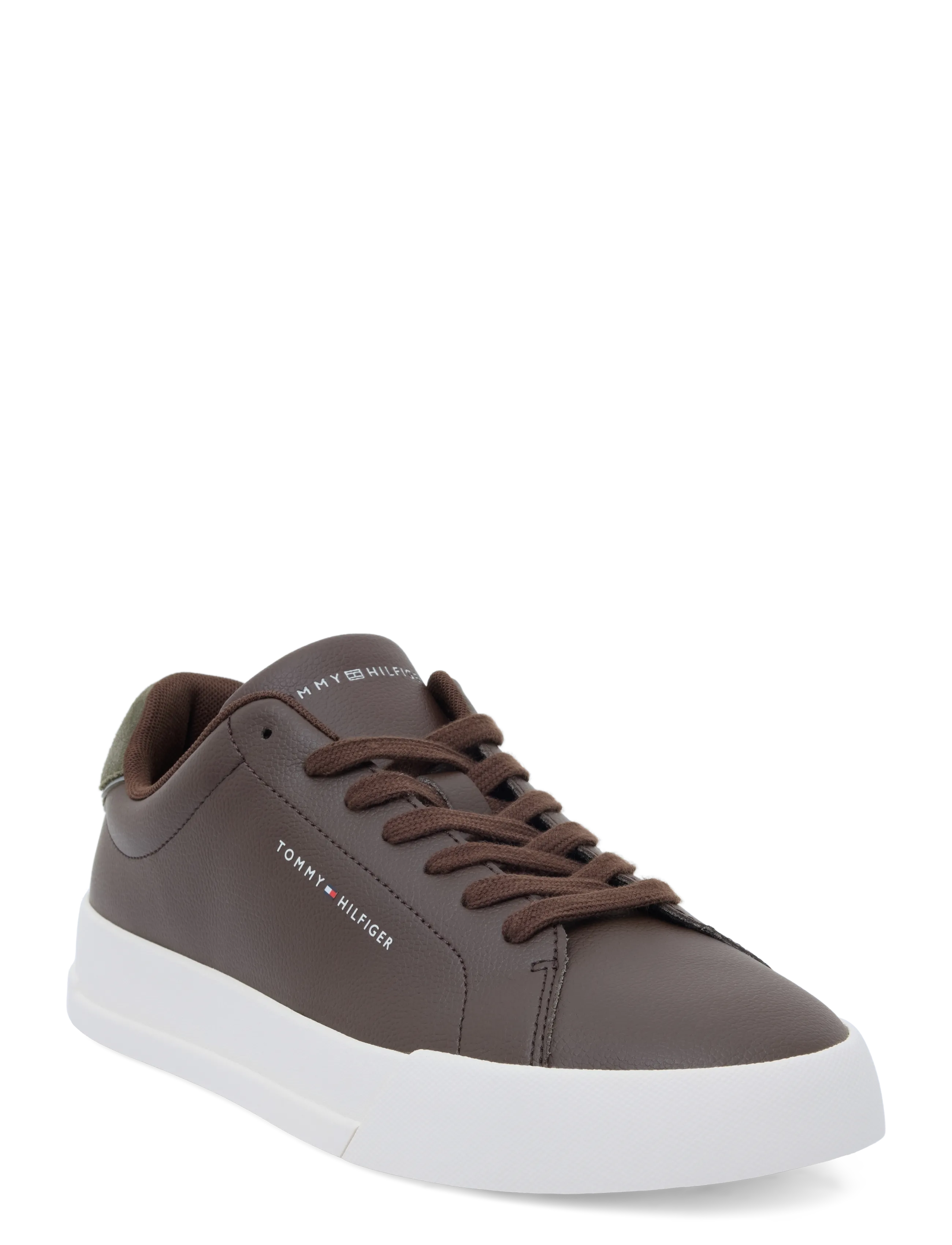Tommy Hilfiger TH COURT CORE ESS LEATHER - Tommy Hilfiger - COCOA PLATINUM OLIVE / brown