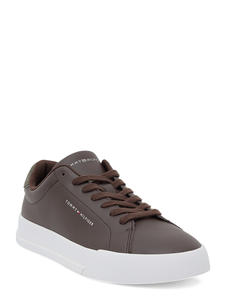 Tommy Hilfiger - TH COURT LTH DETAIL ESS - low-top sneaker - cocoa platinum olive - 0
