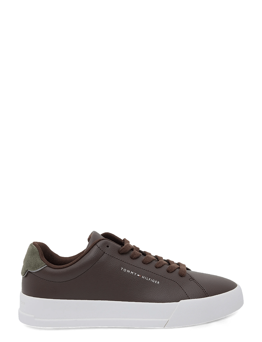 Tommy Hilfiger - TH COURT LTH DETAIL ESS - low-top sneaker - cocoa platinum olive - 2