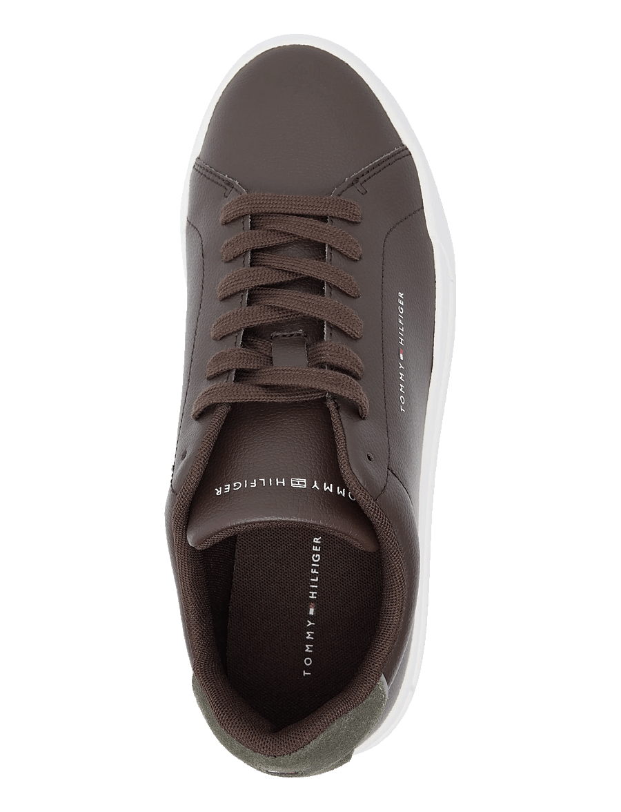 Tommy Hilfiger - TH COURT LTH DETAIL ESS - low-top sneaker - cocoa platinum olive - 3