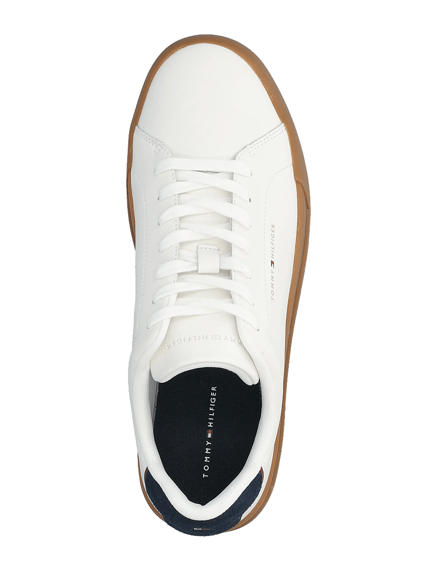 Tommy Hilfiger - TH COURT CORE ESS LEATHER - madala säärega - ecru desert sky - 4