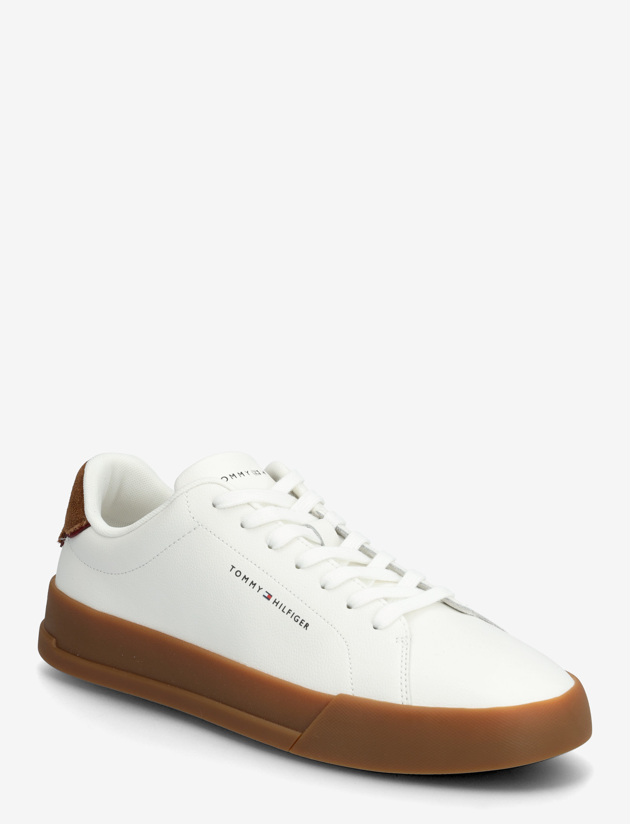 Tommy Hilfiger - TH COURT LTH DETAIL ESS - niedriger schnitt - ecru regatta red - 0