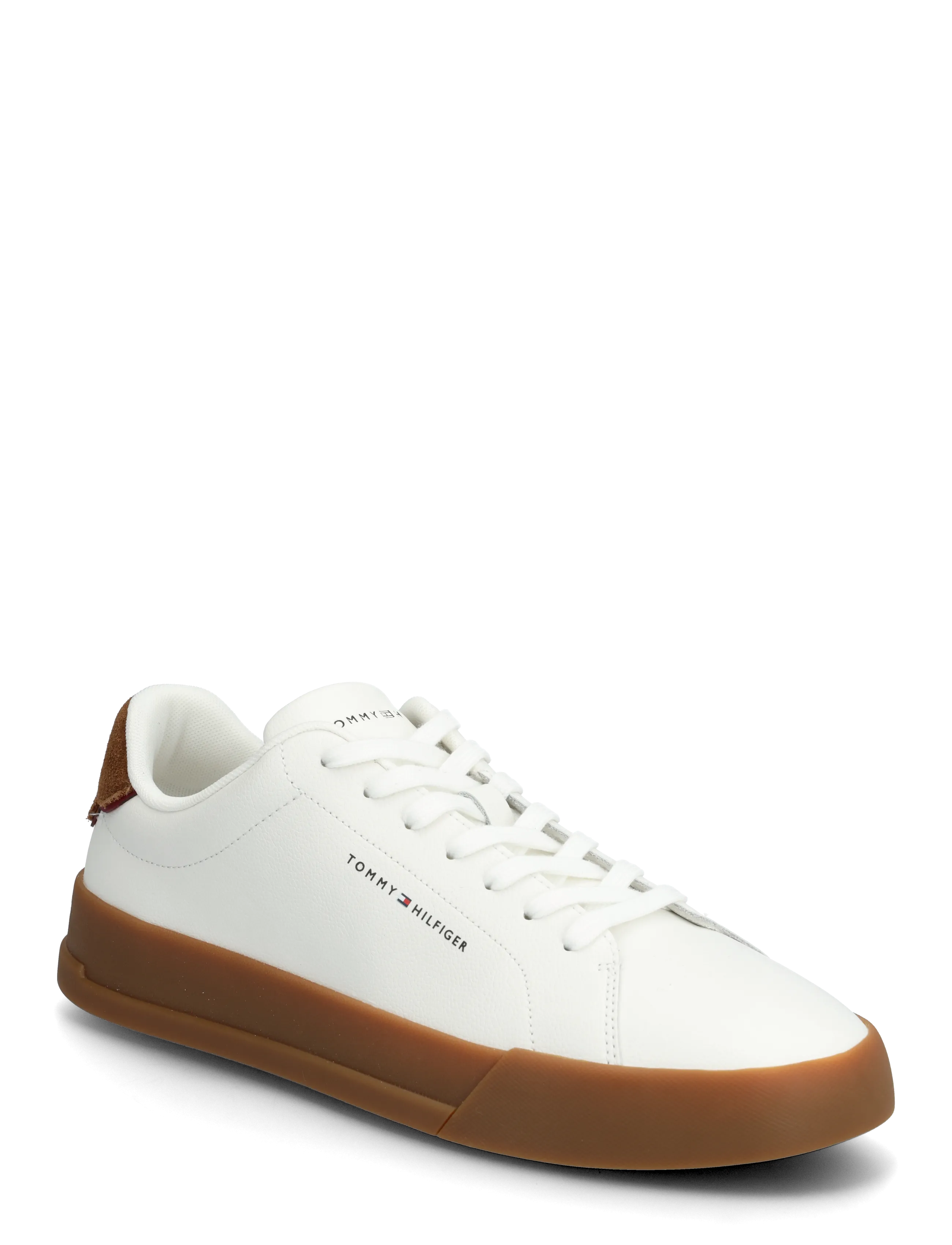 Tommy Hilfiger TH COURT LTH DETAIL ESS - Schuhe - ECRU REGATTA RED / white
