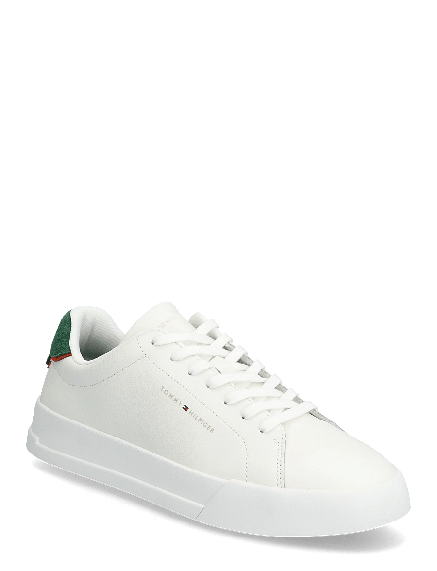 Tommy Hilfiger - TH COURT LTH DETAIL ESS - låga sneakers - ecru street green - 0
