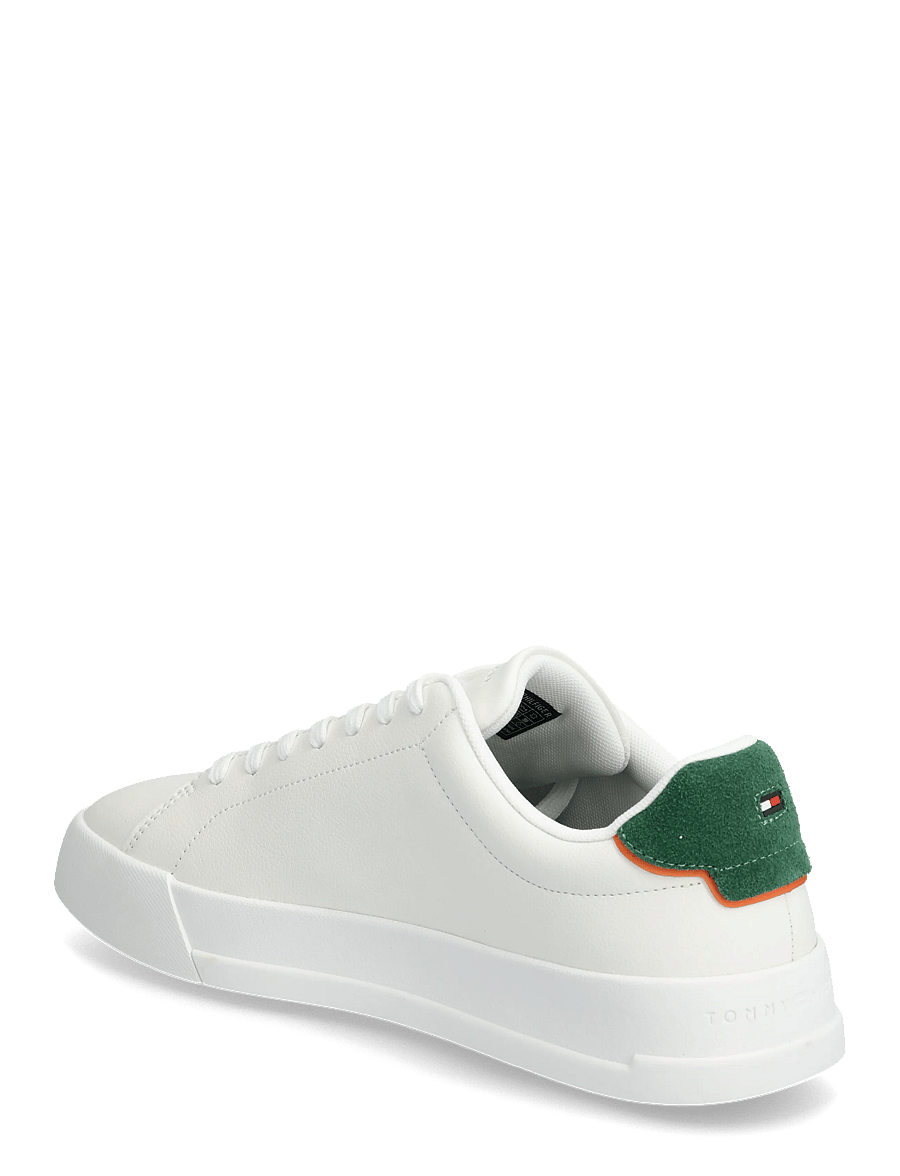 Tommy Hilfiger - TH COURT LTH DETAIL ESS - låga sneakers - ecru street green - 2