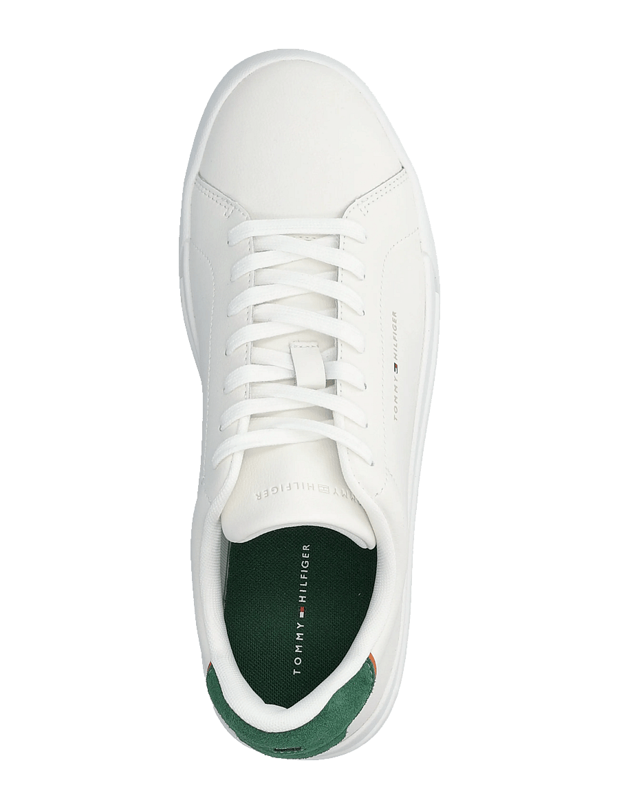 Tommy Hilfiger - TH COURT LTH DETAIL ESS - låga sneakers - ecru street green - 3