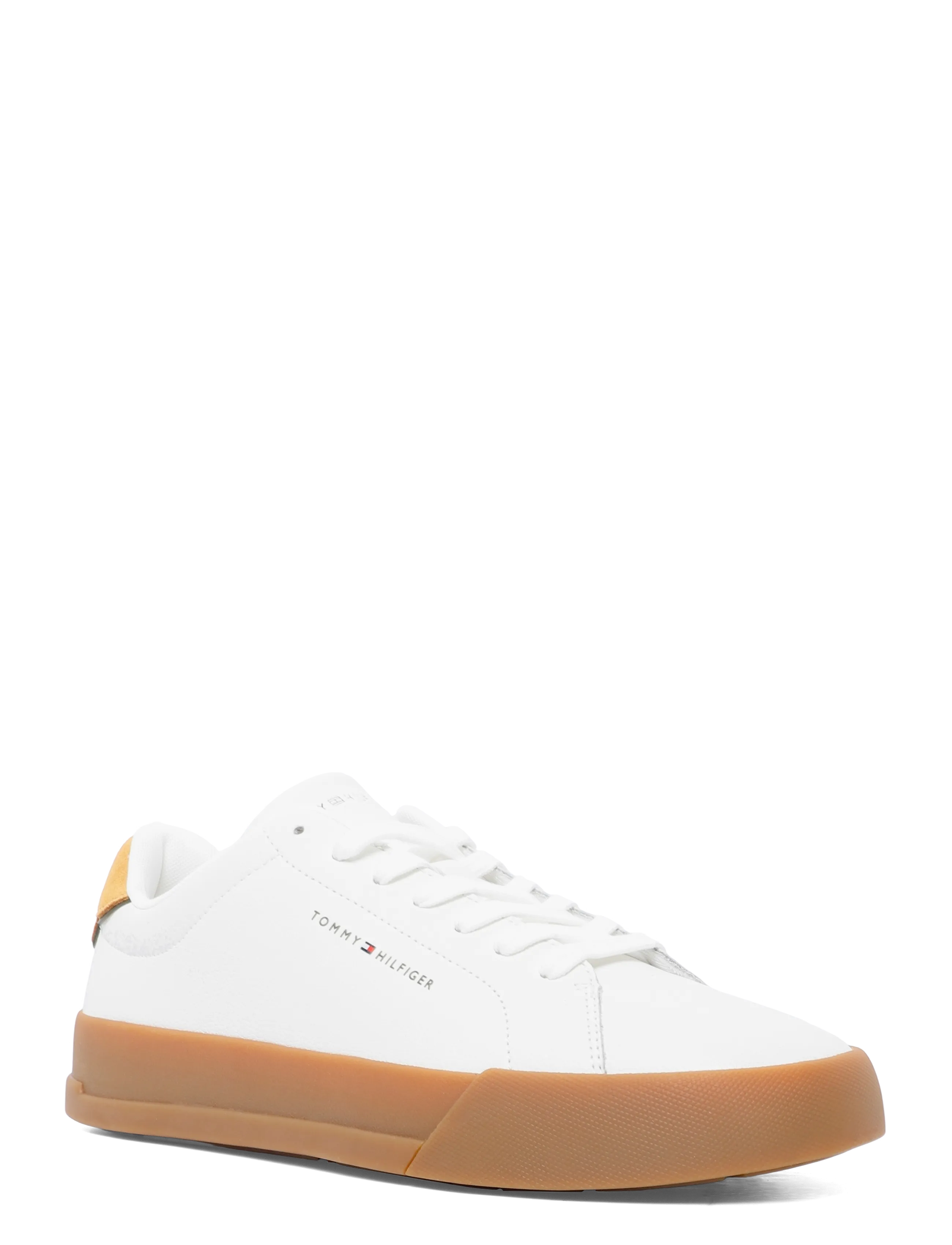 Tommy Hilfiger TH COURT LTH DETAIL ESS - Skor - ECRU YELLOW MUSTARD / cream
