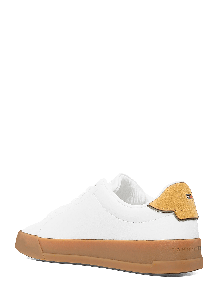 Tommy Hilfiger - Leather Mix Court Sneakers - nach anlass kaufen - ecru yellow mustard - 1