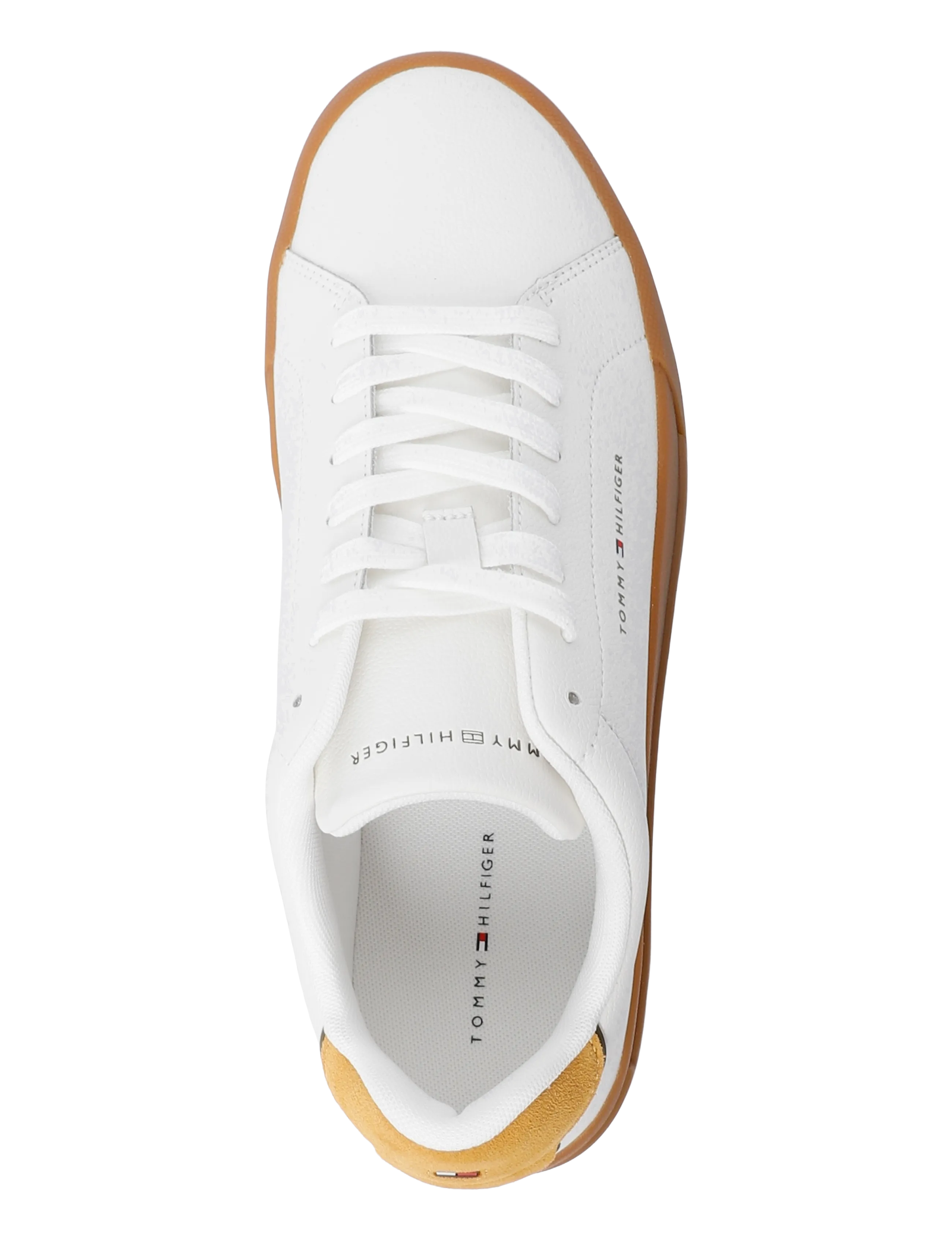 Tommy Hilfiger - TH COURT LTH DETAIL ESS - låga sneakers - ecru yellow mustard - 3