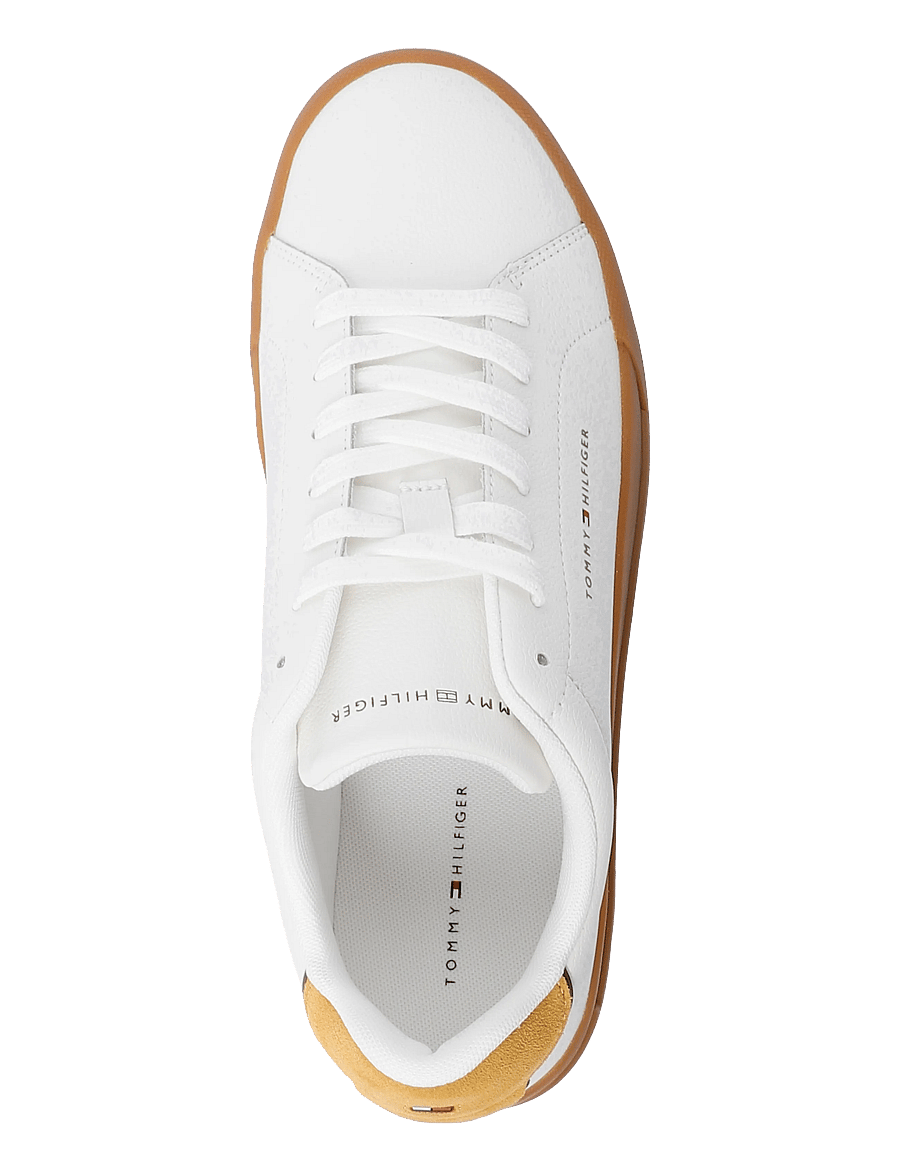 Tommy Hilfiger - Leather Mix Court Sneakers - nach anlass kaufen - ecru yellow mustard - 3
