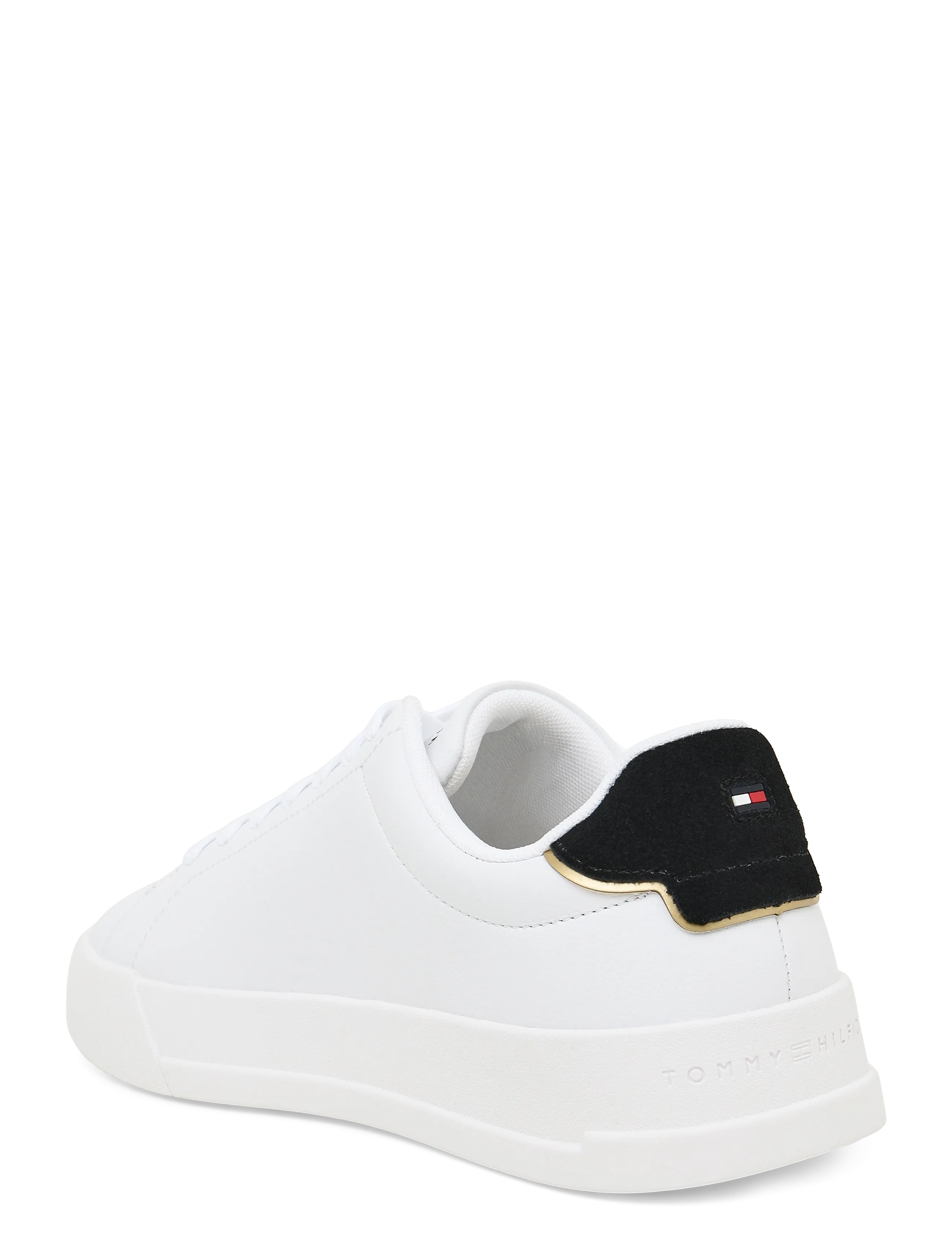 Tommy Hilfiger - TH COURT LTH DETAIL ESS - low-top sneaker - white black gold - 1