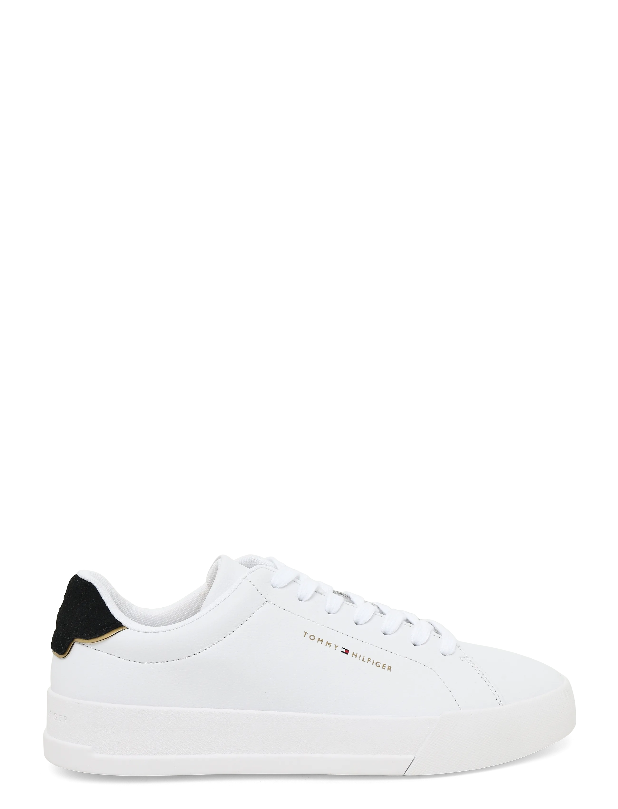 Tommy Hilfiger - TH COURT LTH DETAIL ESS - low-top sneaker - white black gold - 2