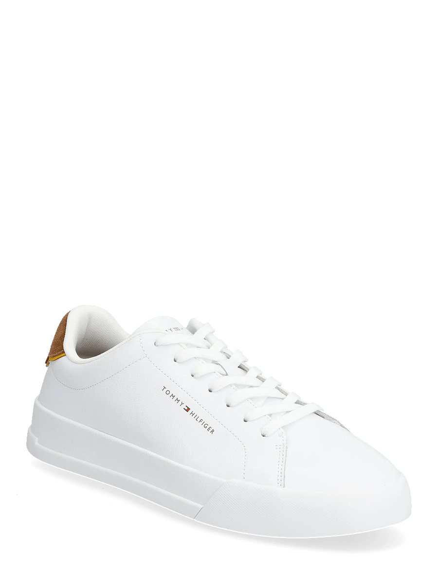 Tommy Hilfiger - TH COURT CORE ESS LEATHER - madala säärega - white coconut groove - 0