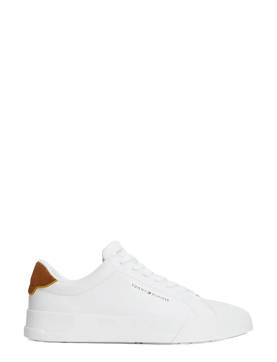 Tommy Hilfiger - TH COURT CORE ESS LEATHER - madala säärega - white coconut groove - 5