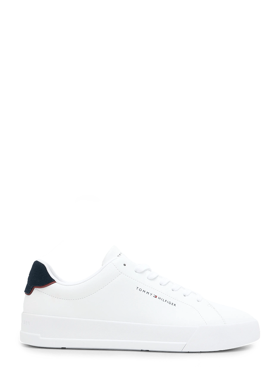 Tommy Hilfiger - TH COURT LTH DETAIL ESS - low-top sneaker - white navy blue - 1
