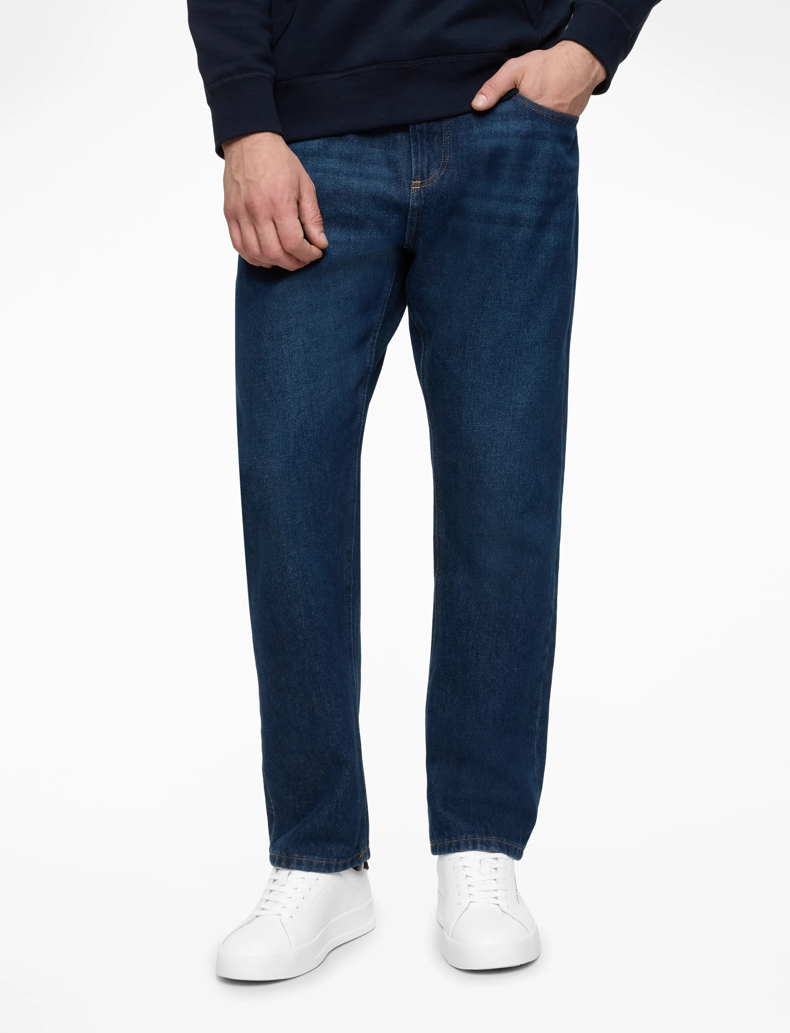 Tommy Hilfiger TH COURT LTH DETAIL ESS - Enimmüüdud - WHITE NAVY BLUE / white