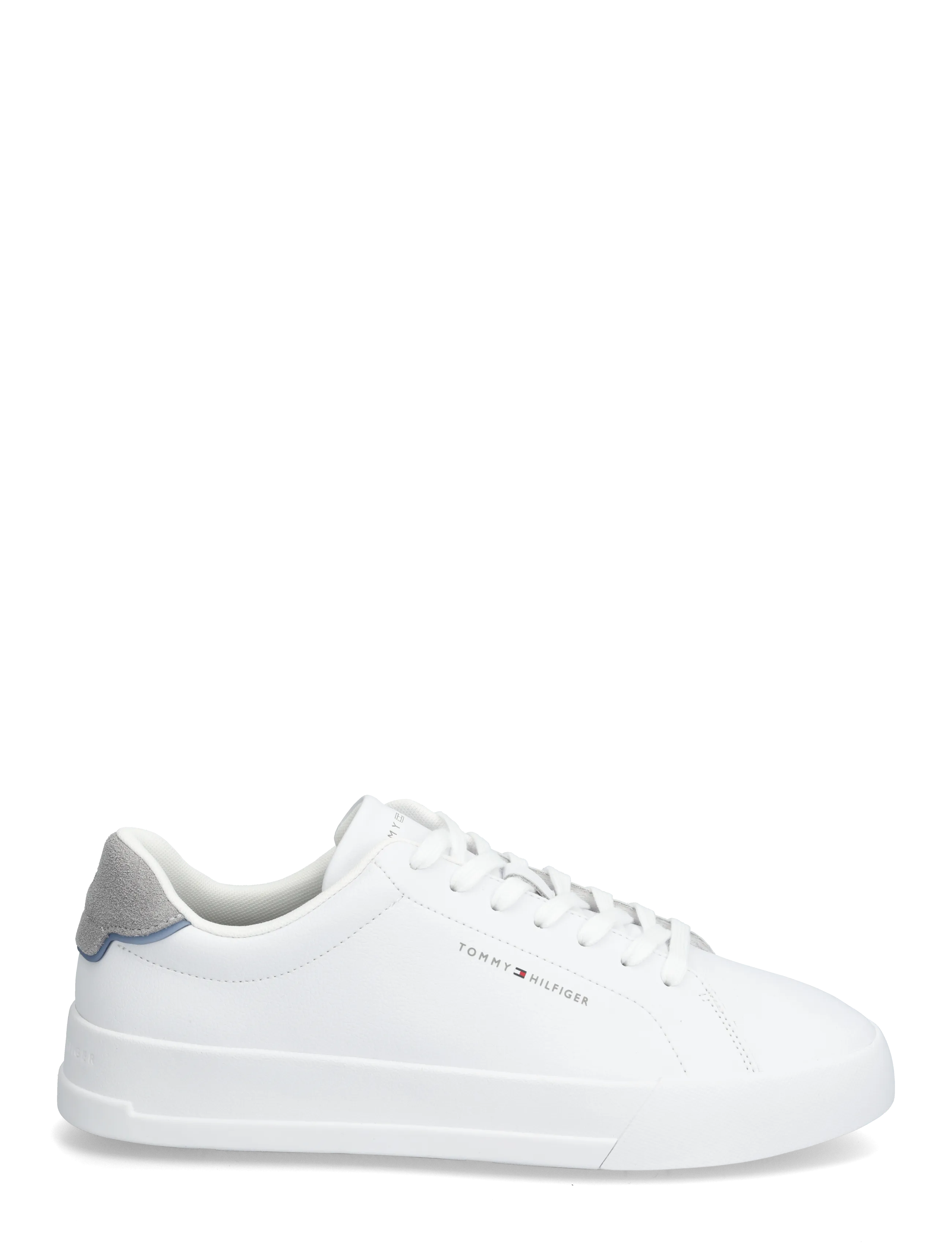 Tommy Hilfiger - TH COURT LTH DETAIL ESS - low tops - white universal grey - 1