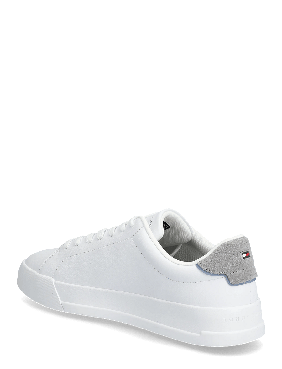 Tommy Hilfiger - TH COURT LTH DETAIL ESS - lave sneakers - white universal grey - 2