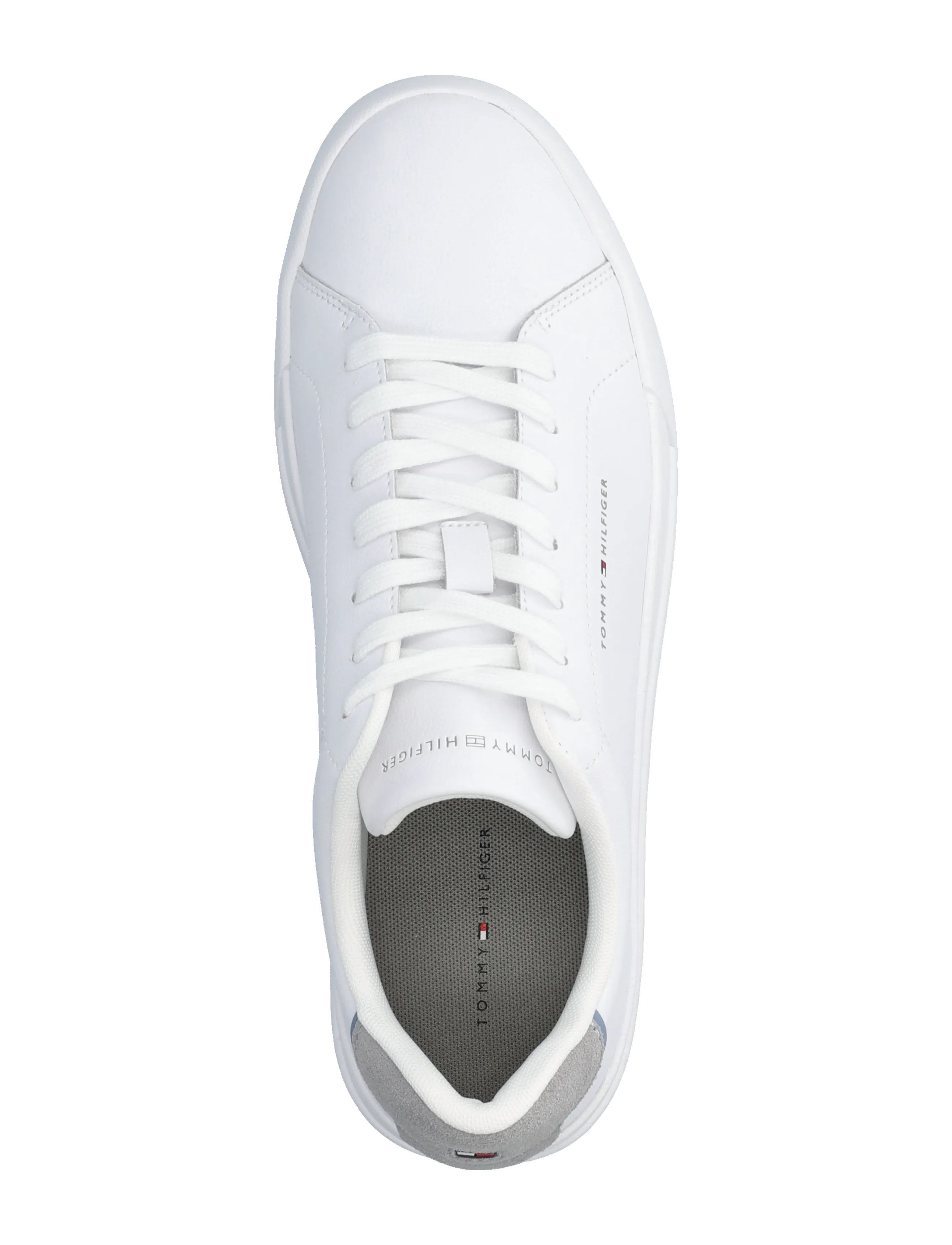 Tommy Hilfiger - TH COURT LTH DETAIL ESS - low tops - white universal grey - 3