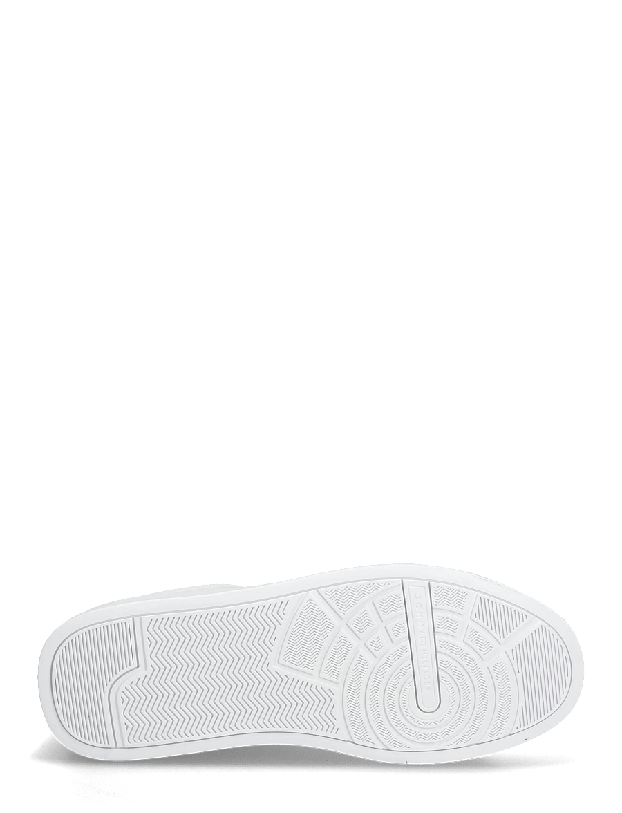 Tommy Hilfiger - TH COURT LTH DETAIL ESS - lave sneakers - white universal grey - 4