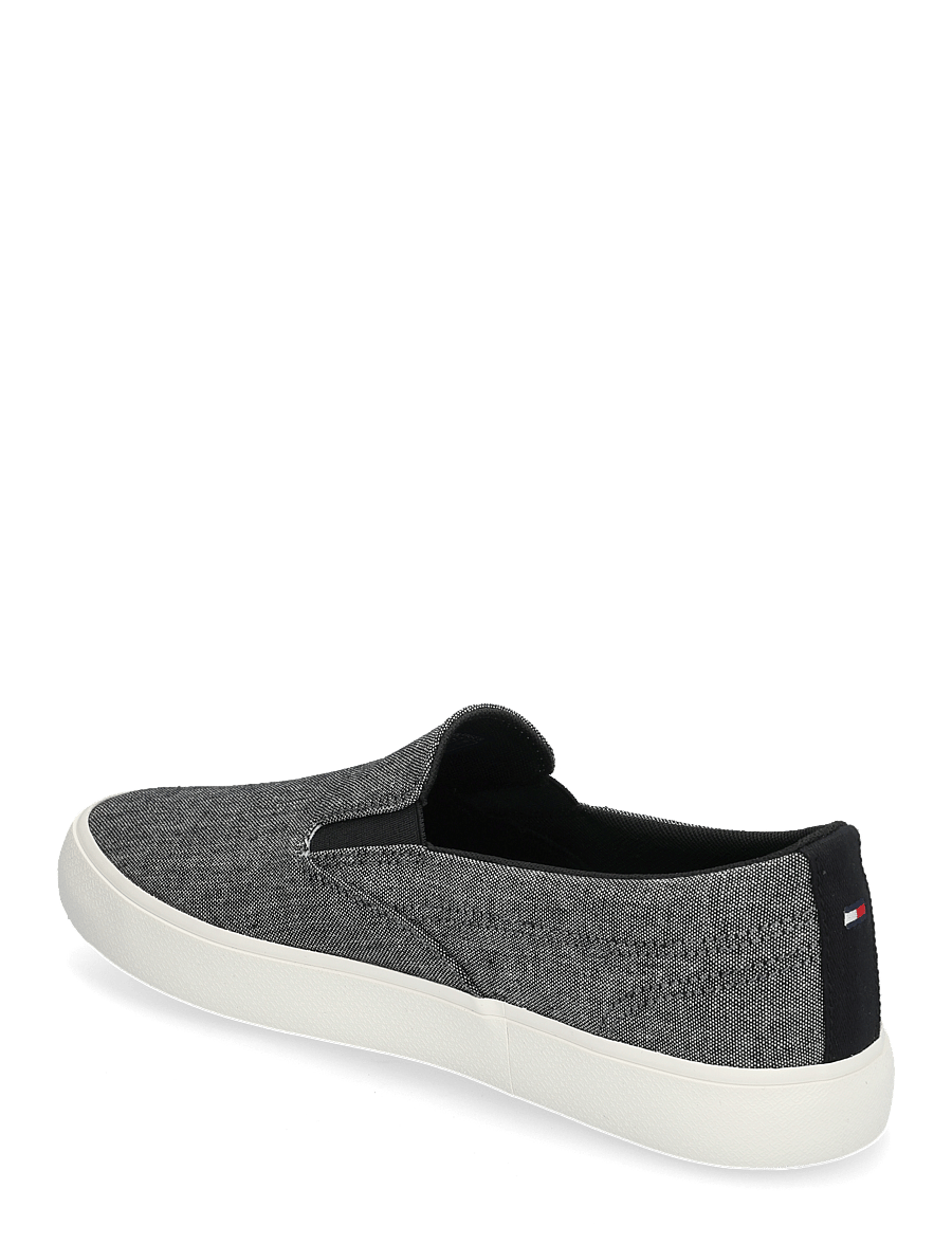 Tommy Hilfiger - TH HI VULC LOW SLIP ON CH - laisvalaikio batai be raištelių - black - 2