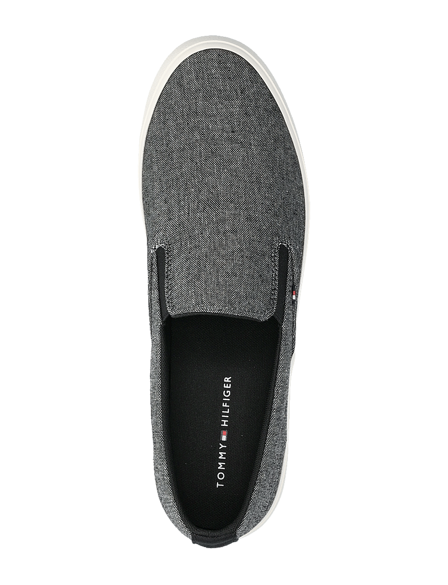 Tommy Hilfiger - TH HI VULC LOW SLIP ON CH - laisvalaikio batai be raištelių - black - 3