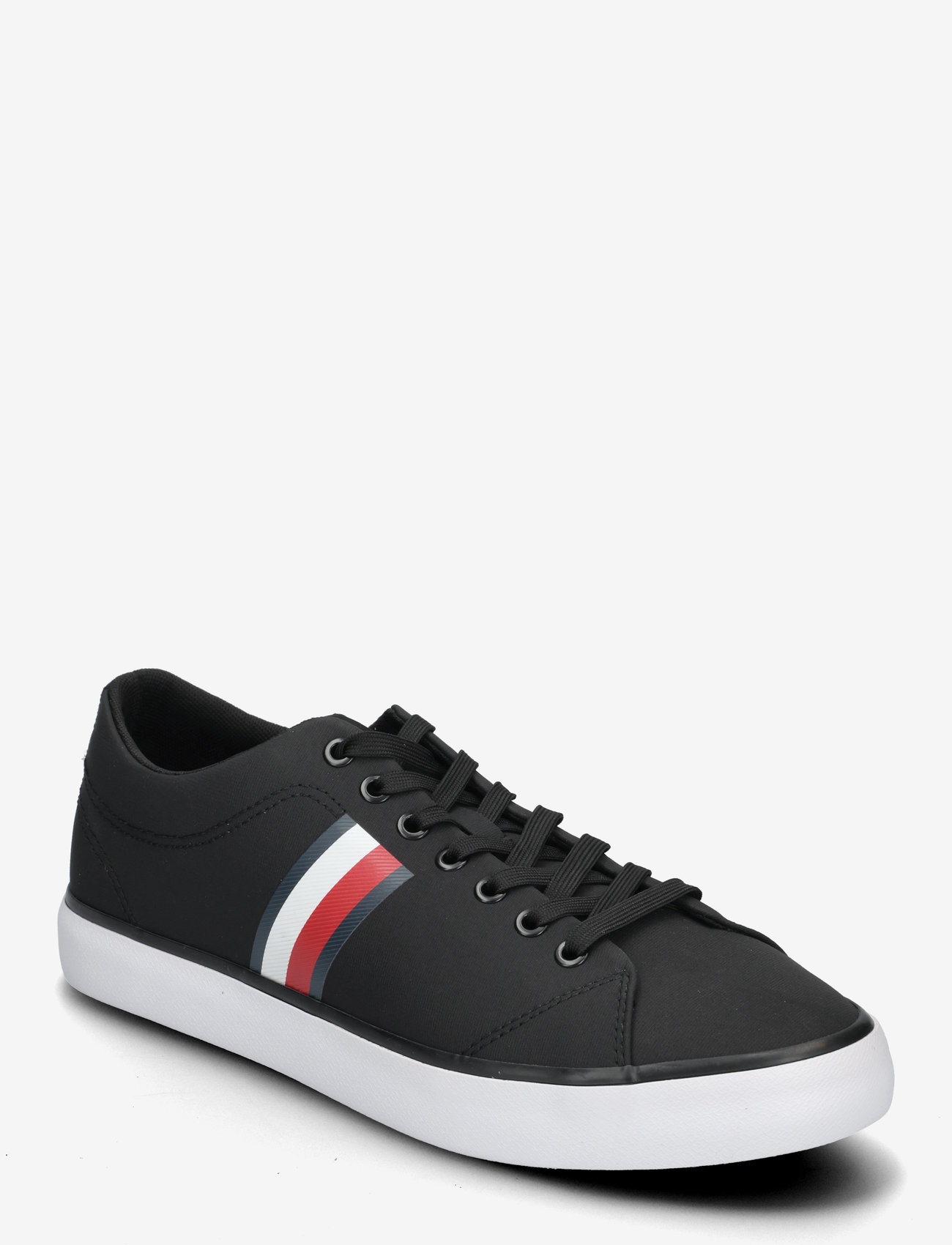 Tommy Hilfiger - TH HI VULC LOW CORE STRIPES MESH - niedriger schnitt - black - 0