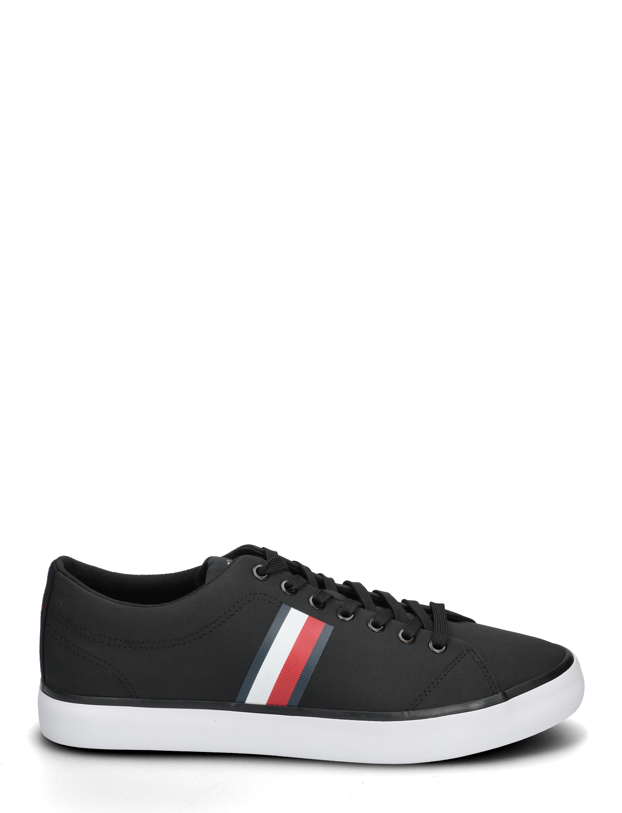 Tommy Hilfiger - TH HI VULC LOW CORE STRIPES MESH - black - 2