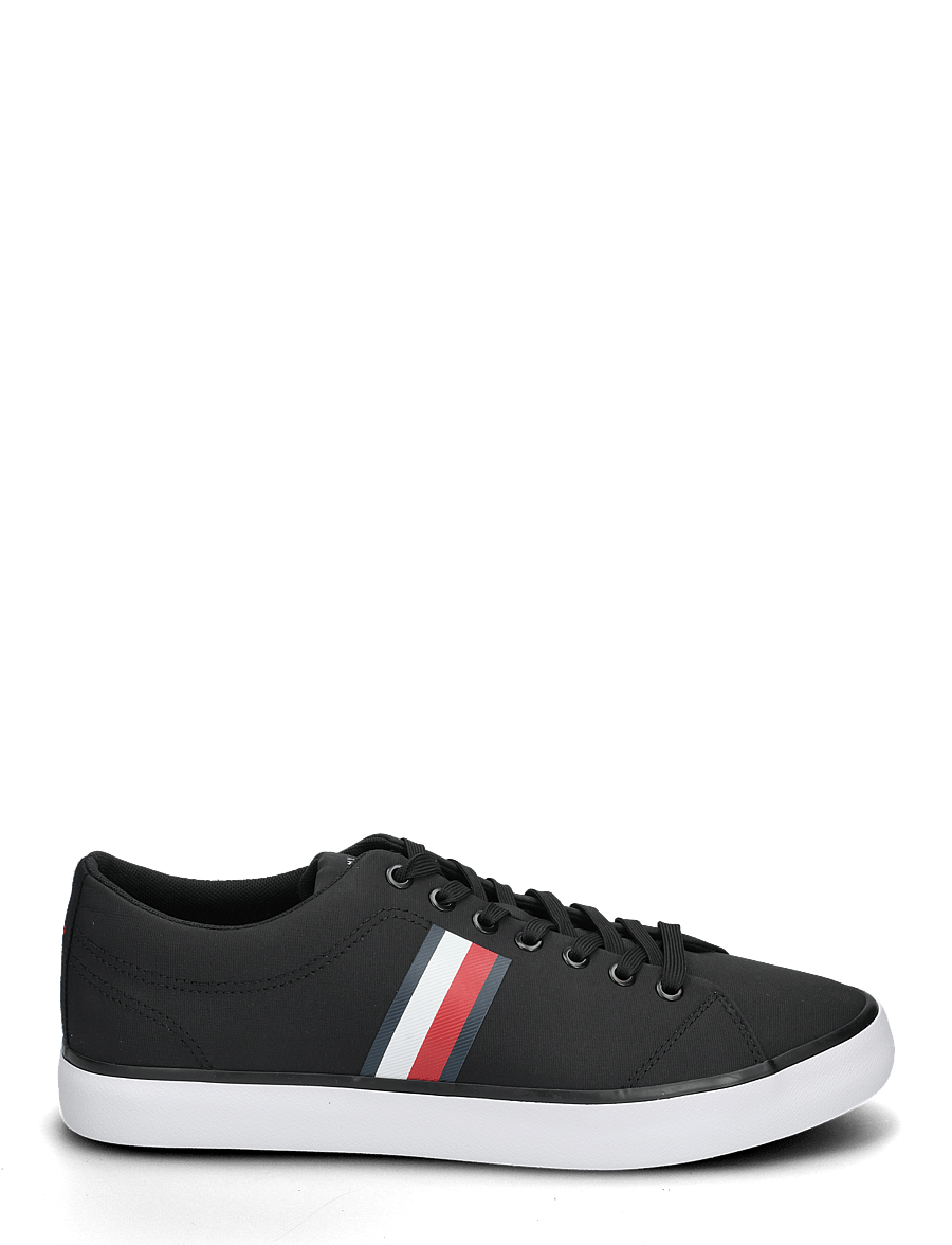 Tommy Hilfiger - TH HI VULC LOW CORE STRIPES MESH - black - 2