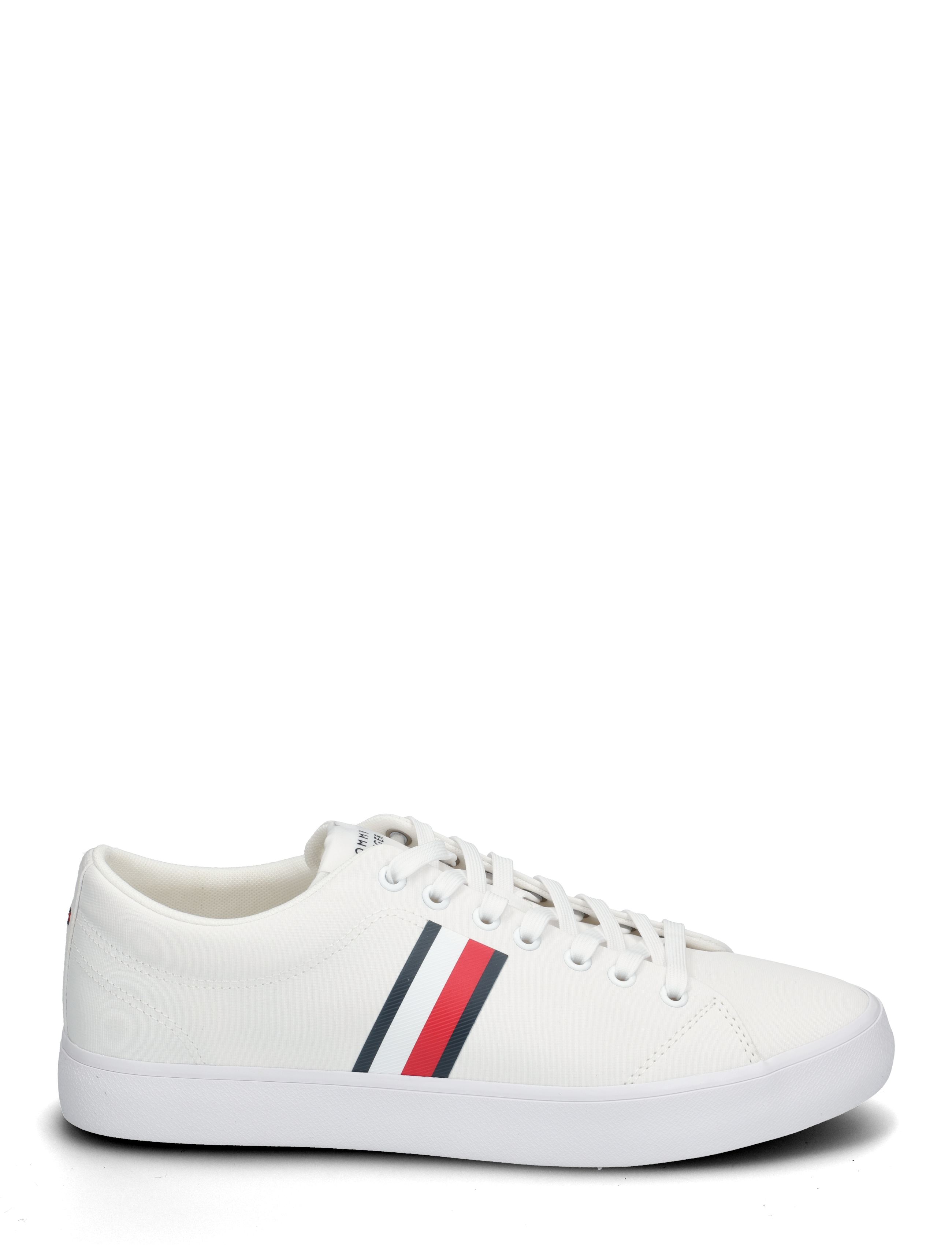Tommy Hilfiger - TH HI VULC LOW CORE STRIPES MESH - white - 1