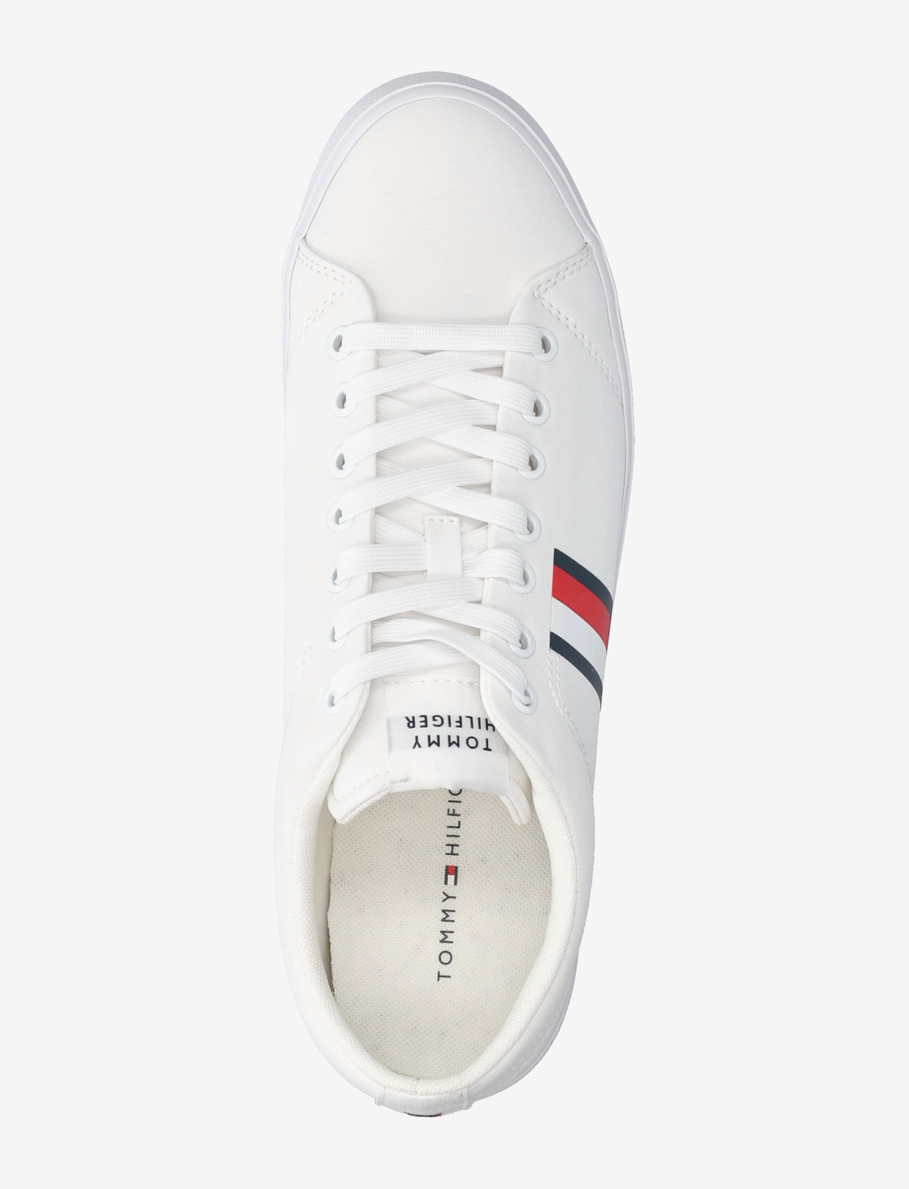 Tommy Hilfiger - TH HI VULC LOW CORE STRIPES MESH - matalavartiset tennarit - white - 3