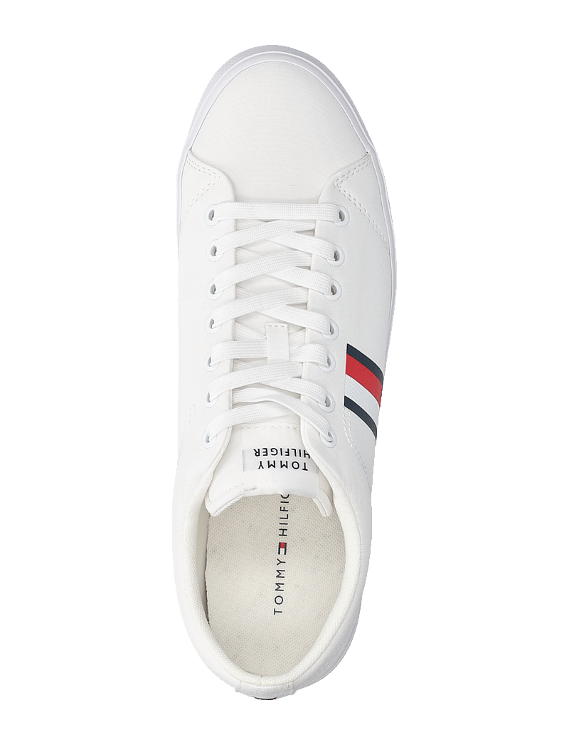 Tommy Hilfiger - TH HI VULC LOW CORE STRIPES MESH - matalavartiset tennarit - white - 3