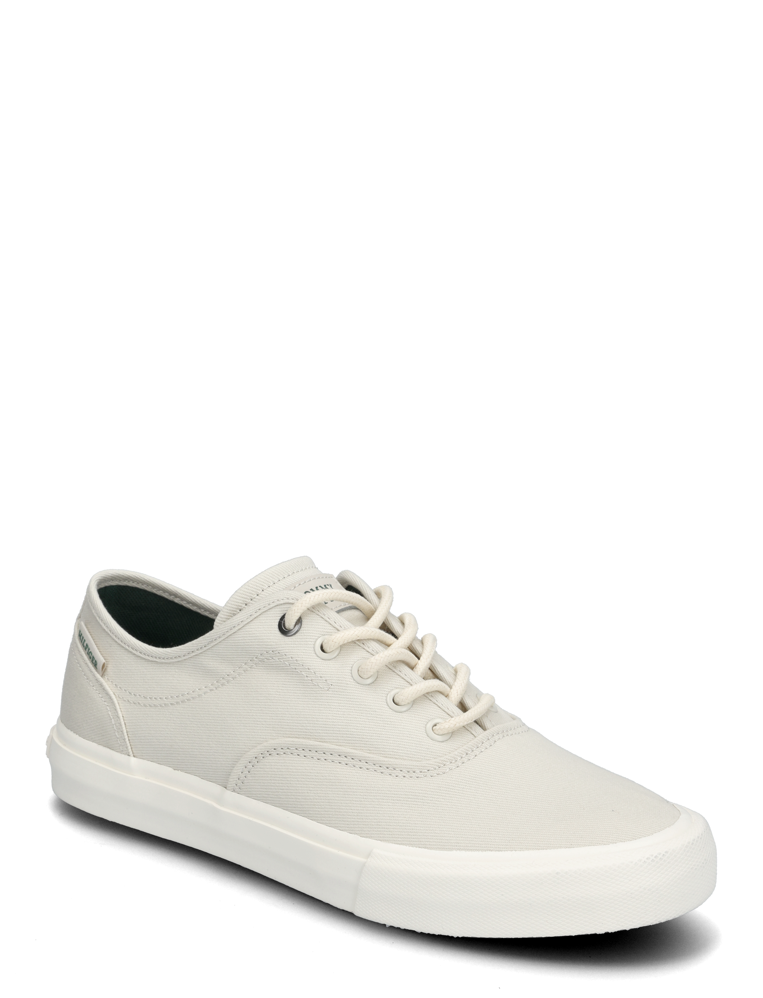 Tommy Hilfiger TH HI VULC LOW OXFORD TWILL - Schuhe - ALABASTER / white