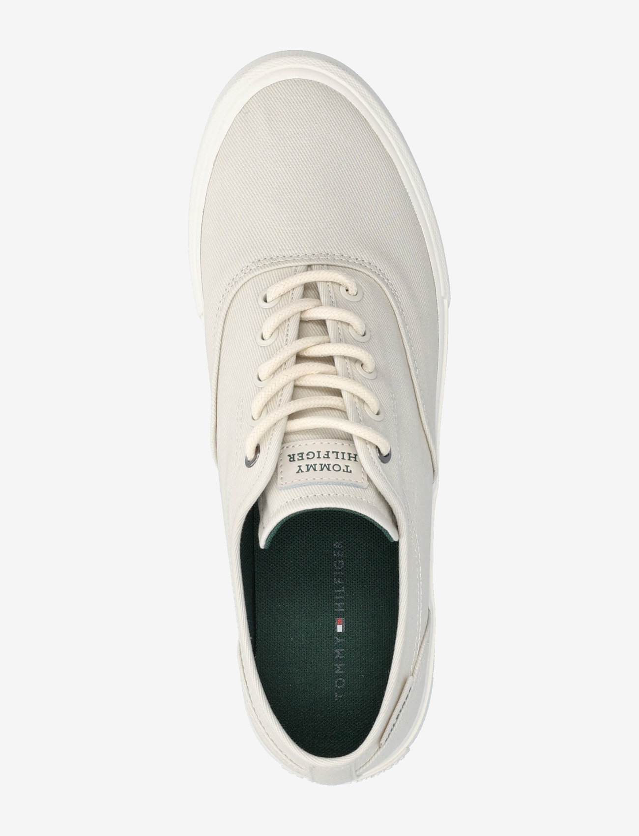 Tommy Hilfiger - TH HI VULC LOW OXFORD TWILL - madala säärega tossud - alabaster - 3