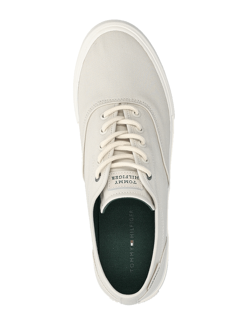 Tommy Hilfiger - TH HI VULC LOW OXFORD TWILL - madala säärega tossud - alabaster - 3