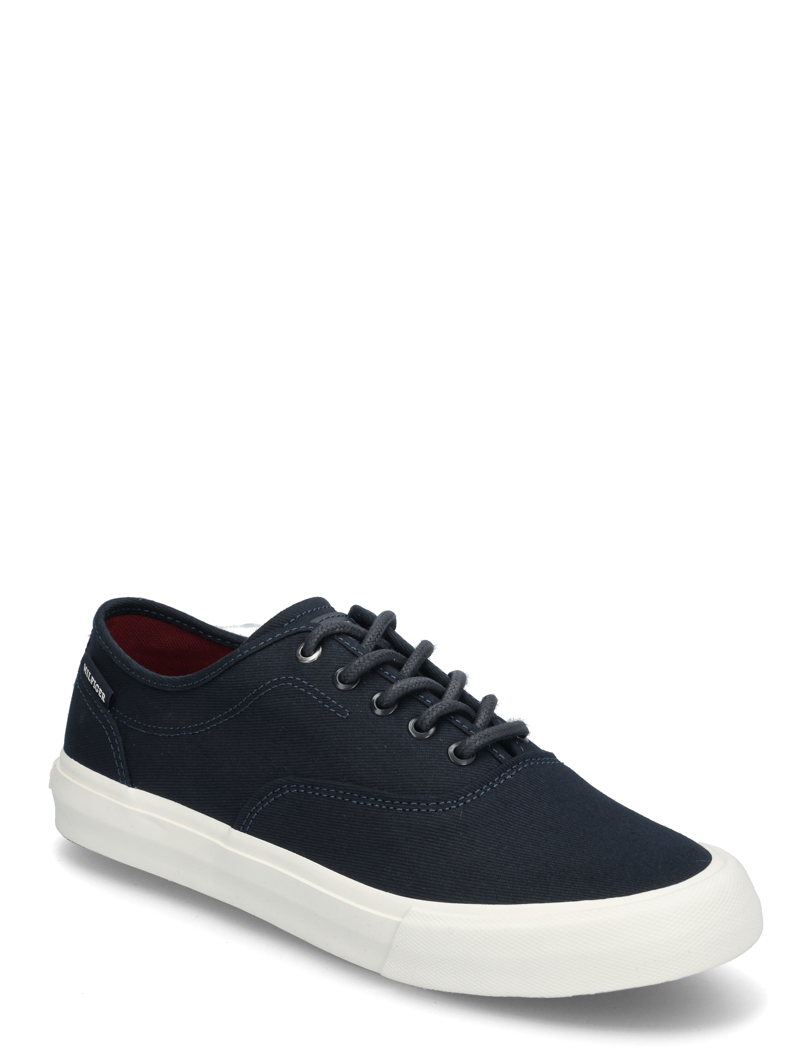 Tommy Hilfiger TH HI VULC LOW OXFORD TWILL - Avalynė - DESERT SKY / navy