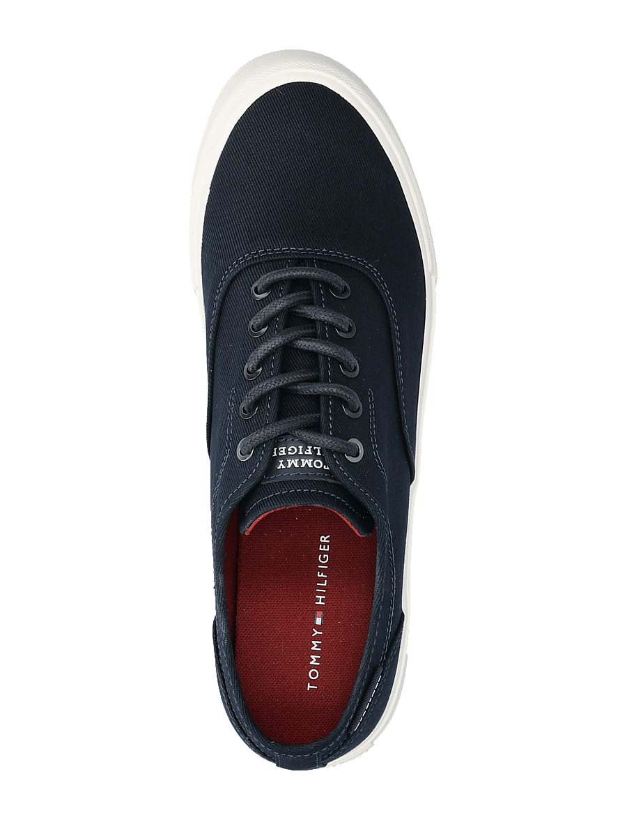Tommy Hilfiger - TH HI VULC LOW OXFORD TWILL - laag sneakers - desert sky - 3