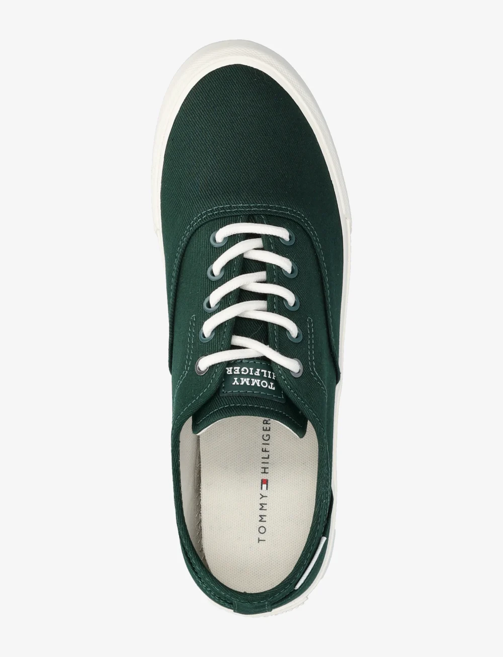 Tommy Hilfiger - TH HI VULC LOW OXFORD TWILL - låga sneakers - hunter - 3